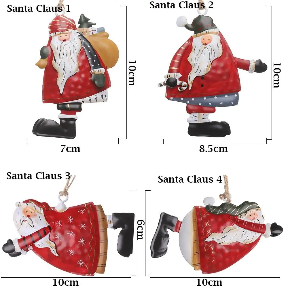Wrought Iron Christmas Hanging Ornaments – Angel & Santa Christmas Ornament Axl