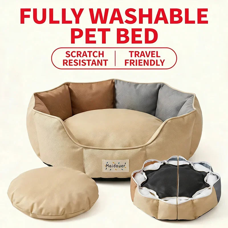 KEMORELA All-Season Cat & Dog Sofa Bed | Non-Slip Washable Pet Sofa Bed Axl