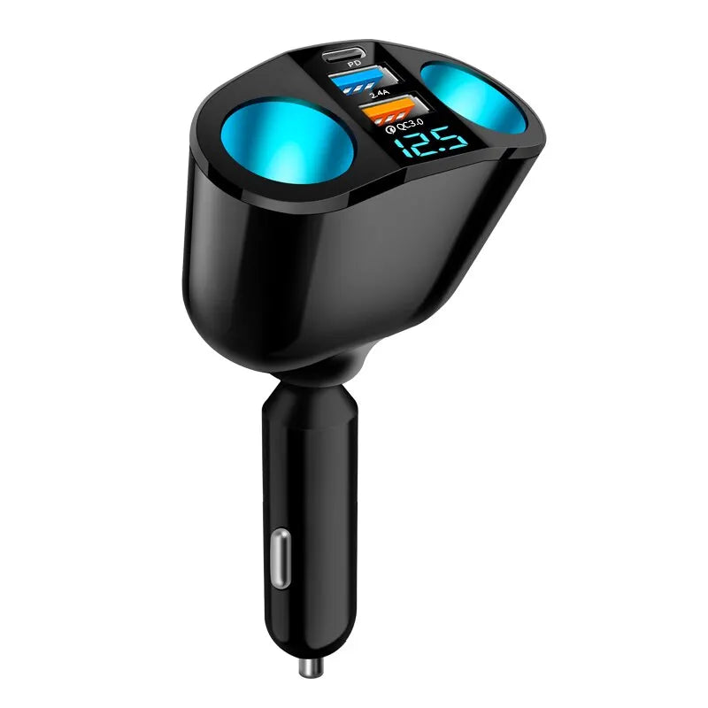 Dual-Port Car Charger Digital Display – QC3.0 & 2.4A 20W Car Charger Adapter Axl CH10QC