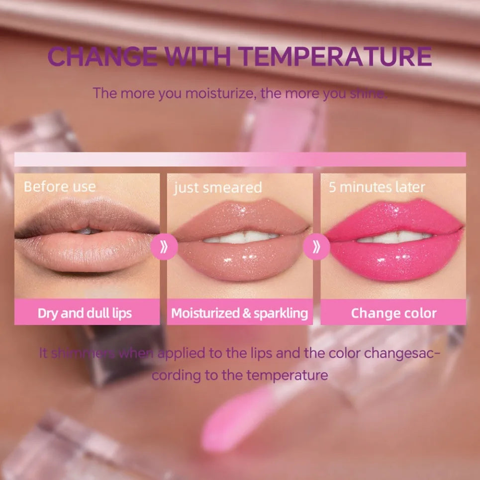 Vegan Color-Changing Pearl Lip Gloss | Private Label Wholesale Lip Gloss Axl