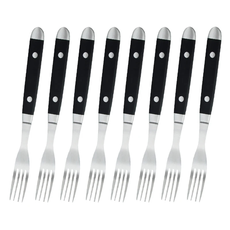Steak Knife & Fork Set 4/6/8 Pc – German Steel Polished Handles Steak Knife Set Axl 8 Pc fork China Mainland