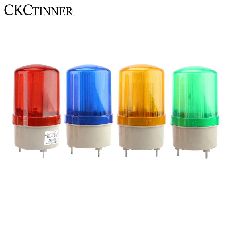 LED Strobe Warning Light & Buzzer 12V 24V 220V – LED-1101J Industrial Warning Light Axl