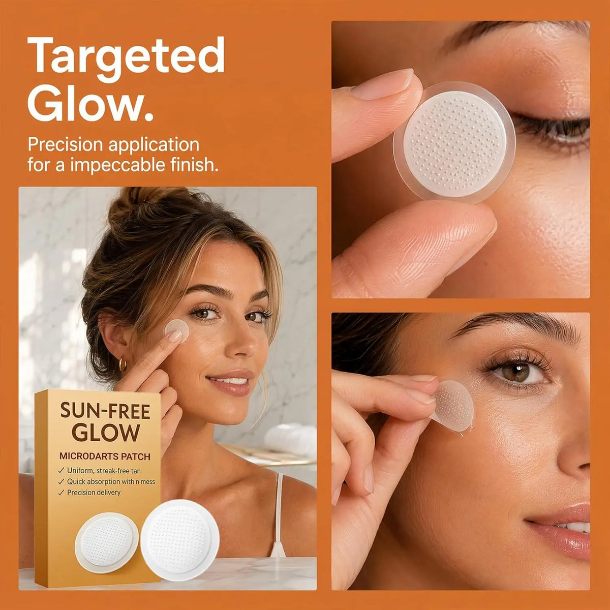 Sun Free Glow Microdart Tanning Patches – 10 Pcs for Women Self Tanning Patches Axl