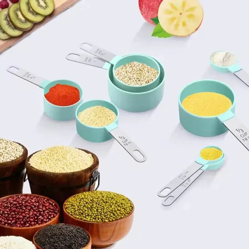 8-Piece Stainless Steel Measuring Cups & Spoons Set | Nestable Measuring Cups & Spoons Axl