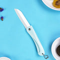 Folding Ceramic Fruit Knife – Portable Paring Knife with Sleeve Ceramic Paring Knife Axl Blue