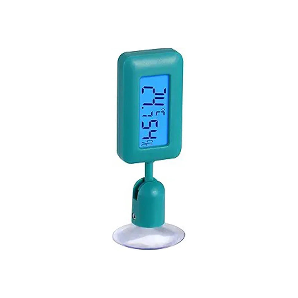 Mini Digital Reptile Thermometer Hygrometer – 360° Suction Cup Reptile Thermometer Hygrometer Axl green