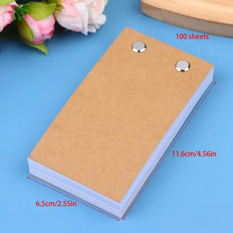 Blank Flip Book Kit – 60/100 Sheet Animation Paper & Binding Screws Flipbook Drawing Kit Axl A2