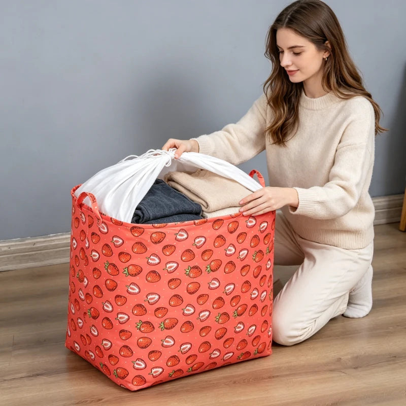 Large Foldable Storage Organizer – Blankets, Clothes & Toys Foldable Storage Bin Axl