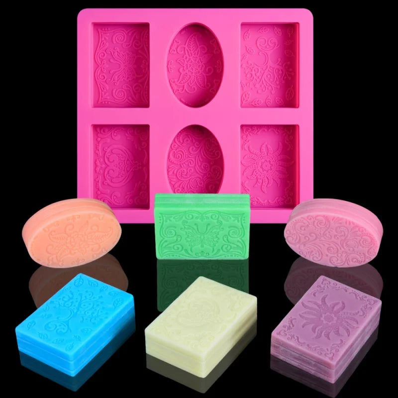 6-Hole 3D Silicone Soap Mold – Candle, Resin & Craft Mould Silicone Craft Mold Axl