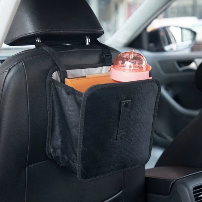 Car Trash Can – Folding Hanging Oxford Storage Bag with Zipper Car Storage Organizer Axl