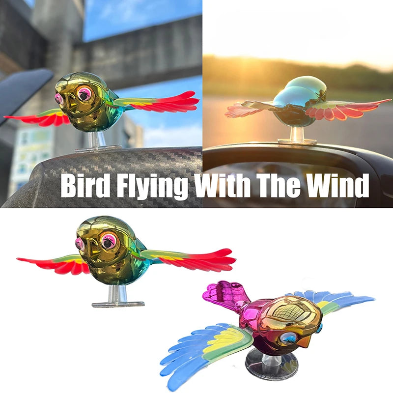 Wind-Powered Flying Bird Car Ornament – Waving Wings Decor Vehicle Ornament Axl