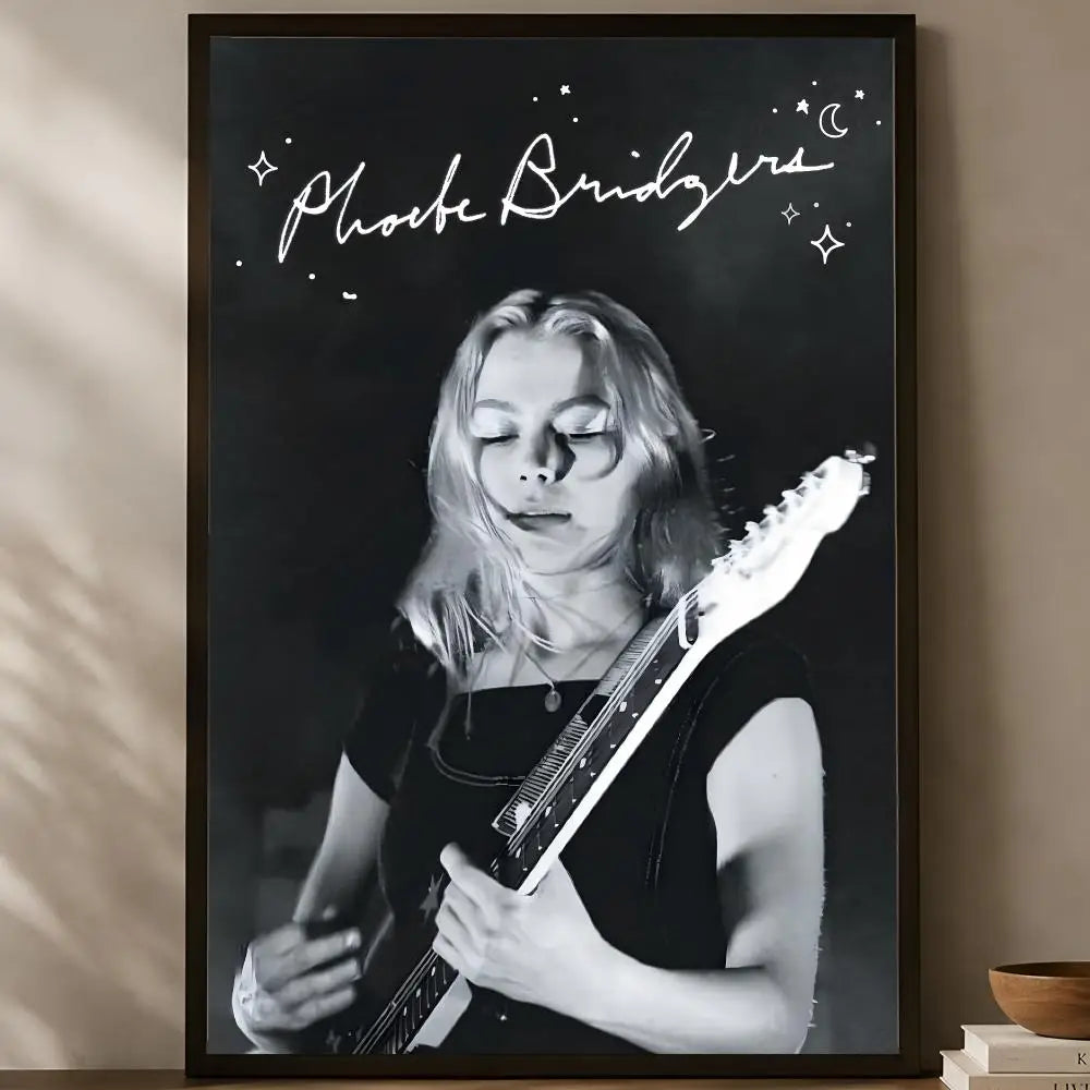 Phoebe Bridgers HD PVC Wall Art Poster – Self-Stick Decor Wall Art Poster Axl White01 60X90cmNoframe