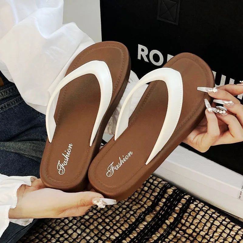 Women's Non-Slip Flat Slides – Beach & House PVC Slippers Flat Slide Sandals Axl