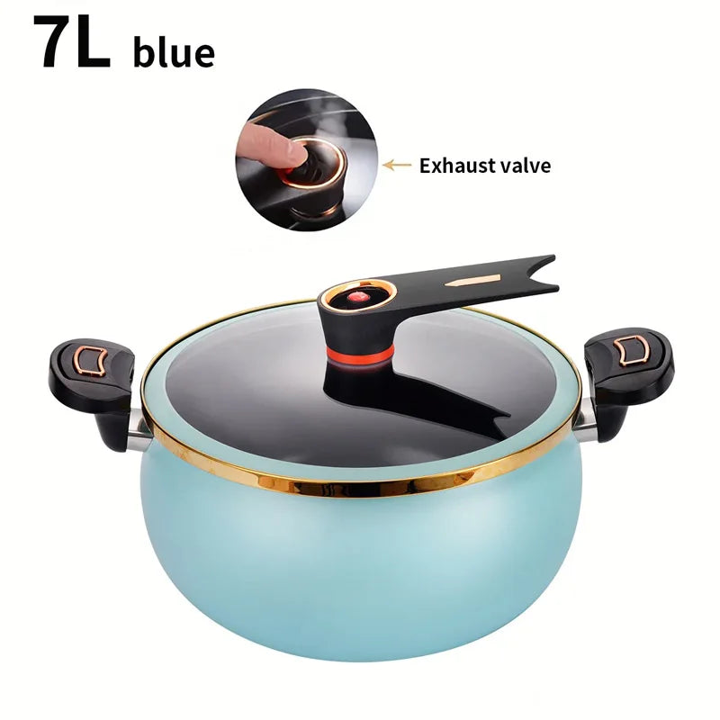 KEMORELA 7L Non-Stick Soup Pot 26cm – Induction & Gas Stove Soup & Stock Pot Axl Sky Blue