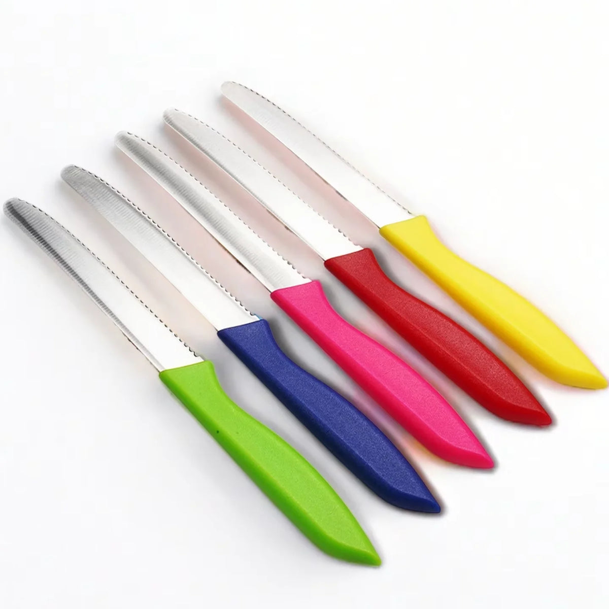 Steak Knife Set 1–8 Pc | Serrated Stainless Steel Kitchen Knives Steak Knife Set Axl 5 PCS Colorful