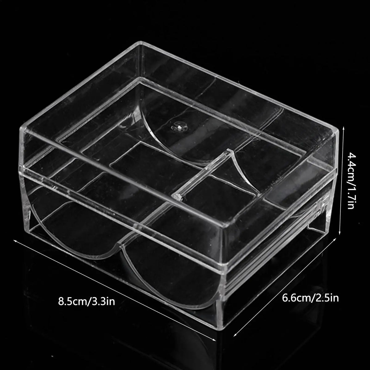 Acrylic Poker Chip Tray – 2-Slot Carrier Holds 40 Chips Poker Chip Tray Axl