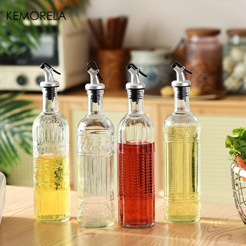 Vintage Glass Oil Dispenser Bottle – Leak-Proof Olive Oil Vinegar Oil Dispenser Bottle Axl
