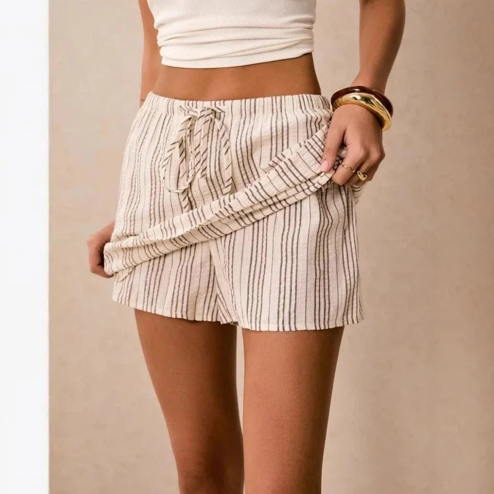Women's Drawstring Mini Shorts – High Waist Casual Beach Shorts Women's Mini Shorts Axl