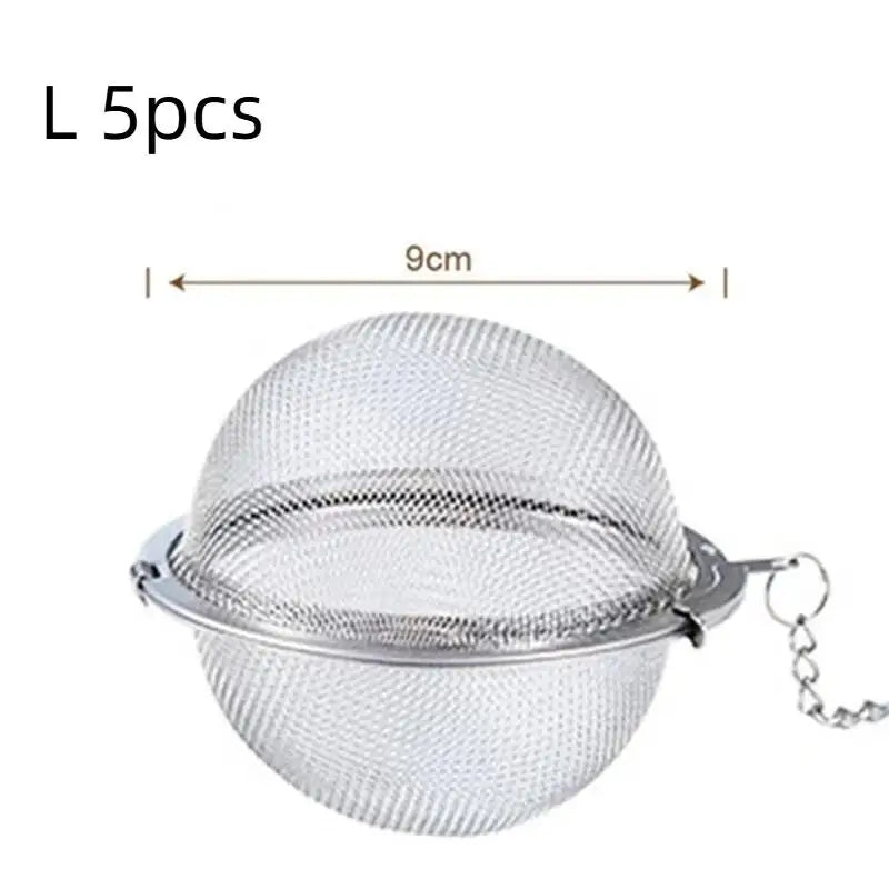 Stainless Steel Mesh Tea Infuser Ball | 1, 3 or 5 Pack Tea Infuser Ball Axl L 5pcs
