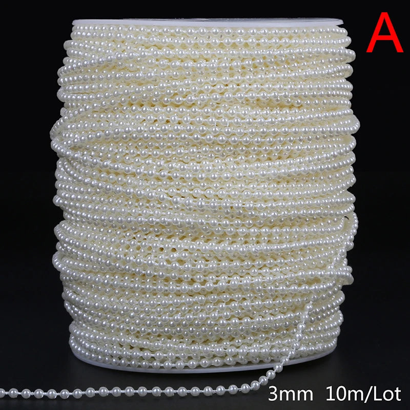 ABS Pearl Bead Rope – DIY Craft, Jewelry & Wedding Décor Pearl Bead Trim Rope Axl A