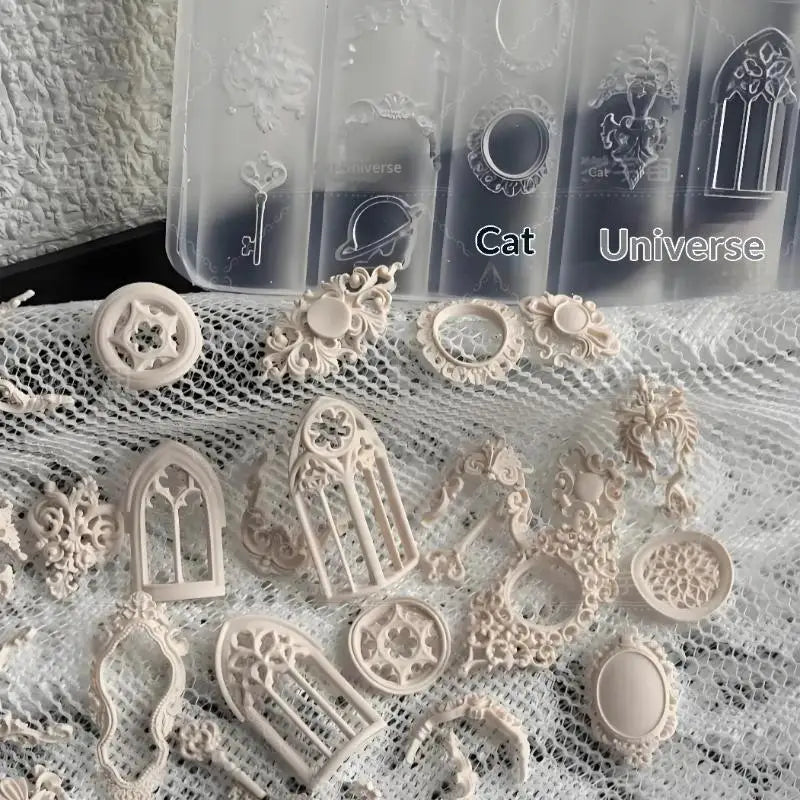 3D Silicone Nail Art Mold – Retro European Manicure Template Nail Art Mold Axl