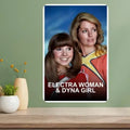 Electra Woman & Dyna Girl Retro Metal Poster Sign | TV Wall Art Metal Wall Sign Axl aluminum sign aluminum 40x30cm