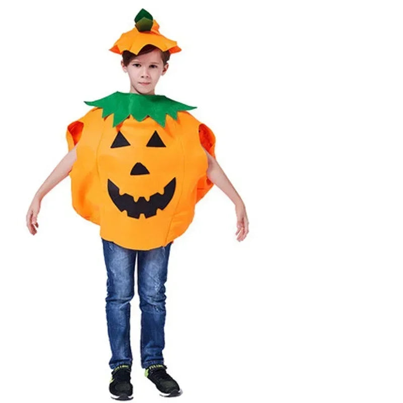 Halloween Pumpkin Costume Set with Hat – Kids & Adults Halloween Costume Set Axl