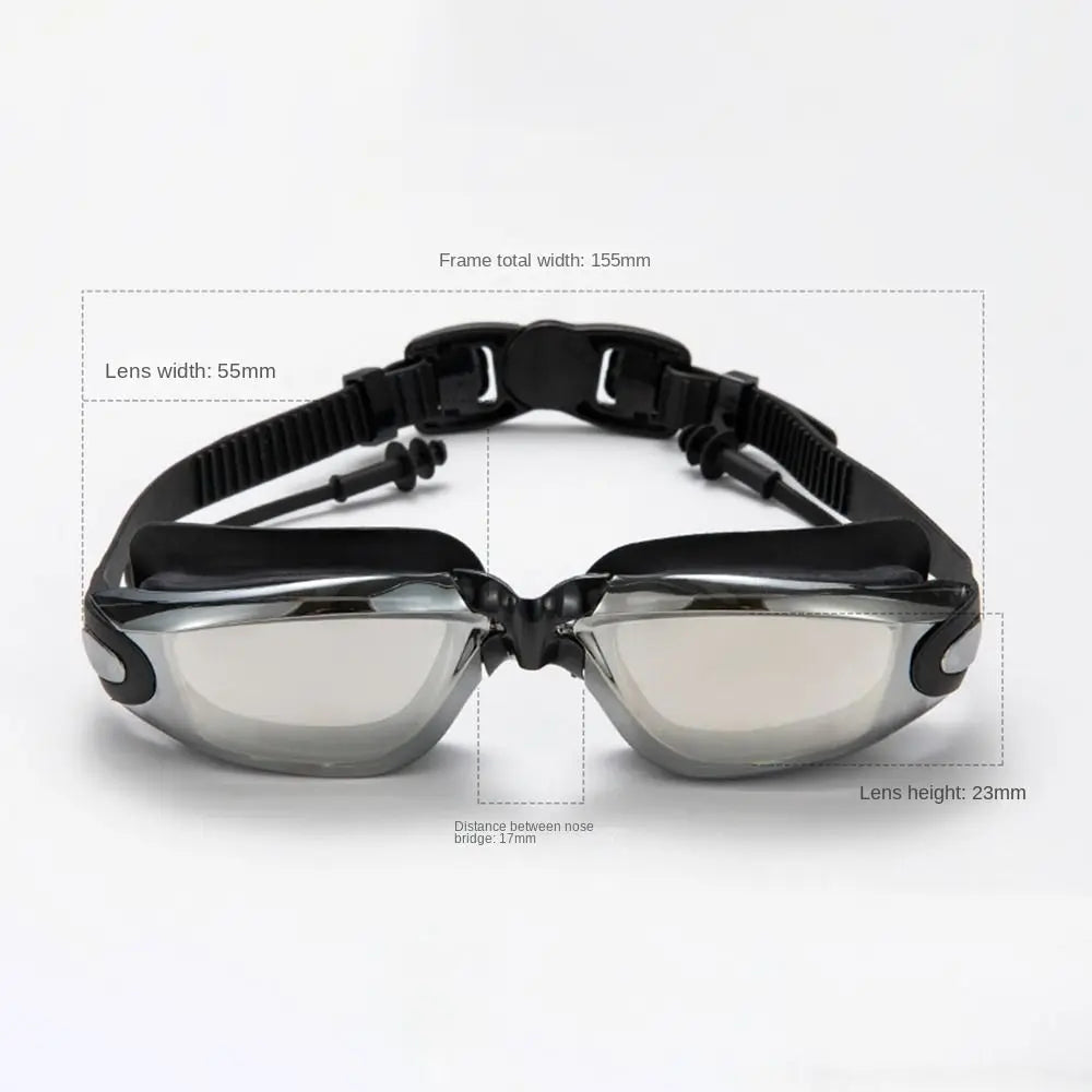 Anti-Fog Adult Swimming Goggles Set – UV Protection & Swim Cap Swimming Goggles Set Axl