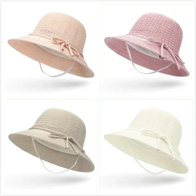 Women's Braided Beach Sun Hat – Wide 6cm Brim Visor Women's Sun Hat Axl