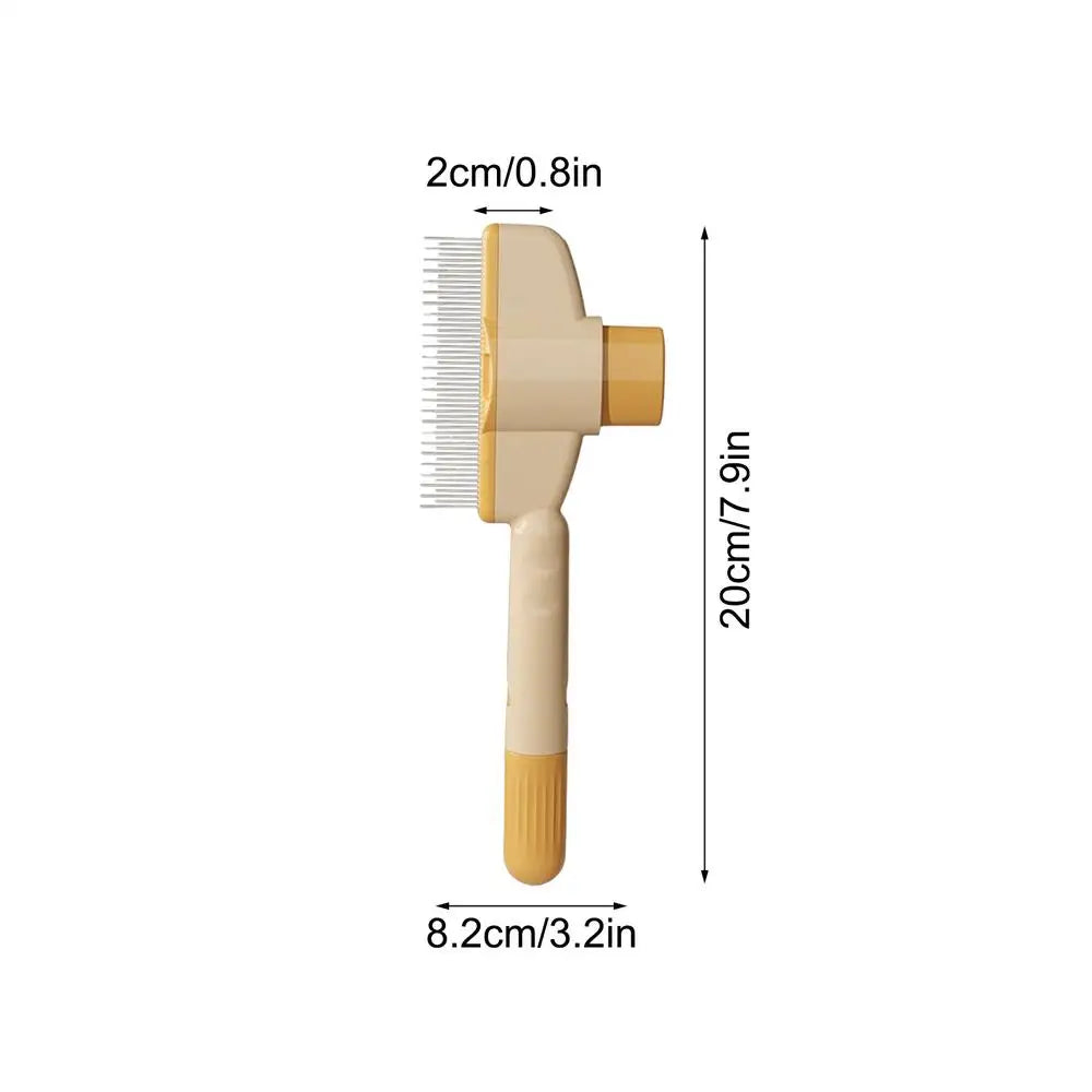 Self-Cleaning Pet Slicker Brush – Cat & Dog Grooming Comb Pet Grooming Brush Axl Orange