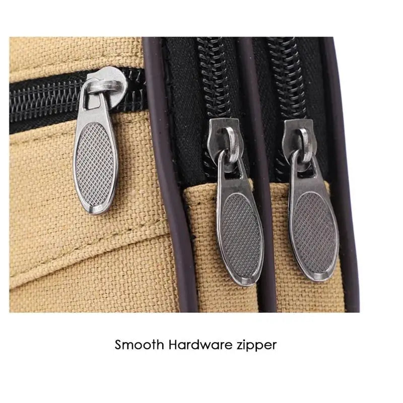 Men's Canvas Belt Phone Pouch – Double Layer Waist Bag Belt Phone Pouch Axl