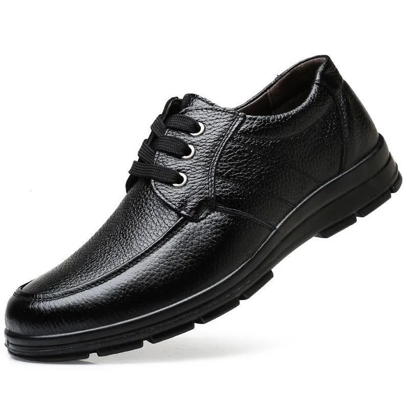 YBQJOO Men's Genuine Leather Loafers | Casual Work Shoes Men's Leather Loafers Axl black 38