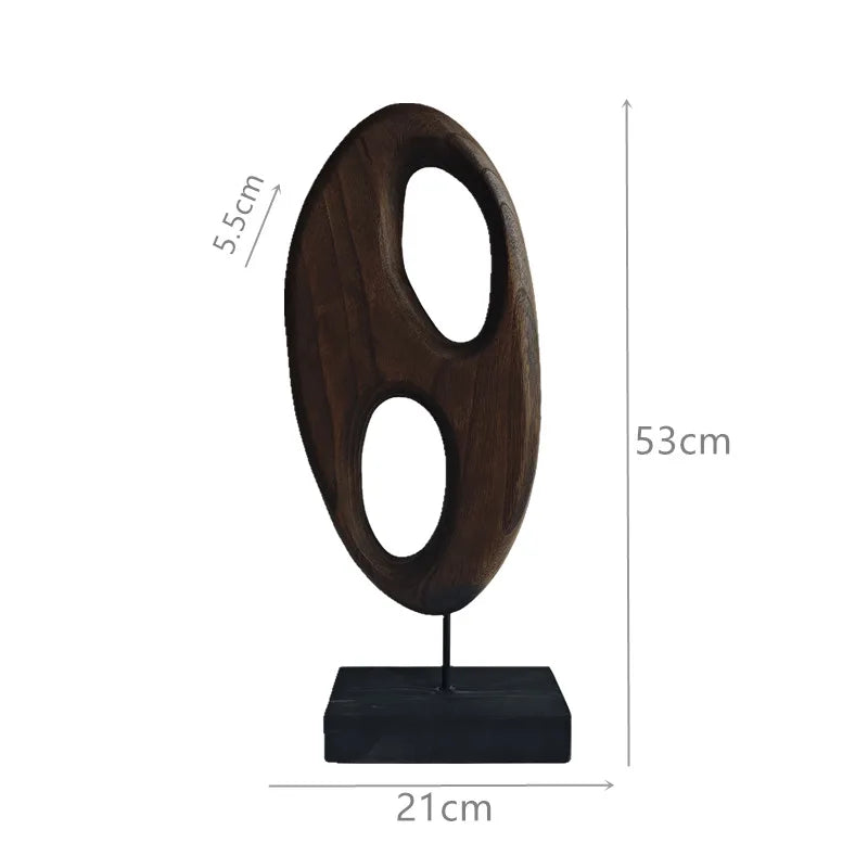 Solid Wood Figurines – Modern Minimalist Desktop Ornaments Wood Figurines Axl 251053