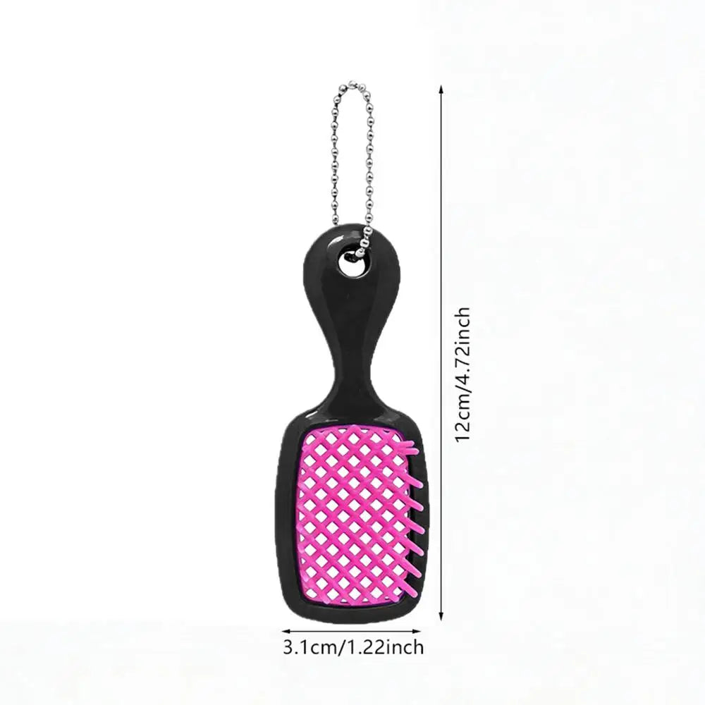 Mini Hairbrush Keychain – Compact Portable Travel Hair Brush Travel Hair Brush Axl Black