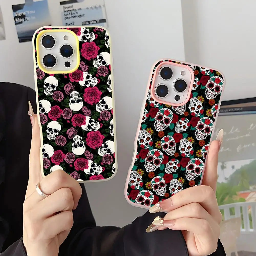 Mexican Catrina Skull 2-in-1 iPhone Case + Card Holder iPhone Phone Case Axl