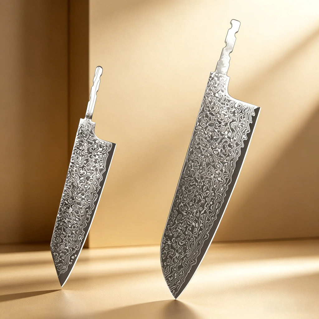 Damascus Steel Blade Blank – Hand Forged Chef & Cleaver Knife Kitchen Knife Blank Axl