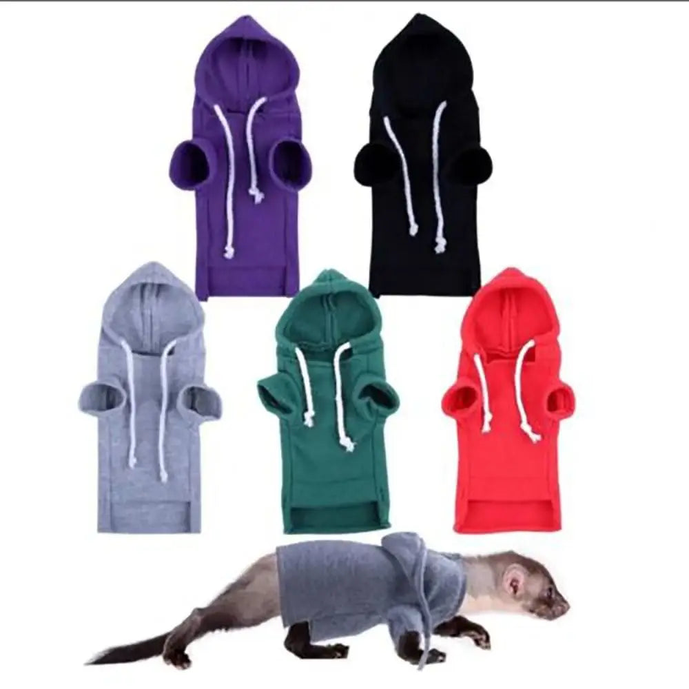 Fleece Hoodie for Ferrets, Hamsters & Small Pets | S & M Small Pet Hoodie Axl
