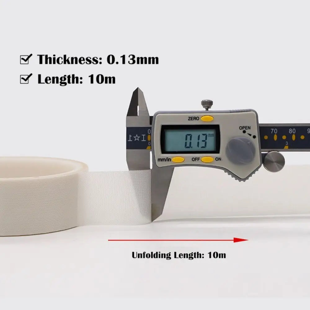 10m PTFE Fiberglass Tape – High-Temp Vacuum & Impulse Sealer Industrial PTFE Tape Axl