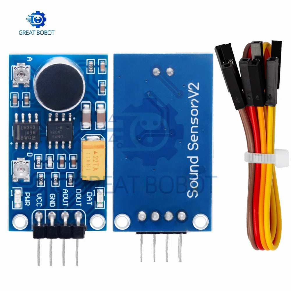 LM386 Audio Amplifier & Sound Detection Sensor Module 3.3V–5V Audio Sensor Module Axl