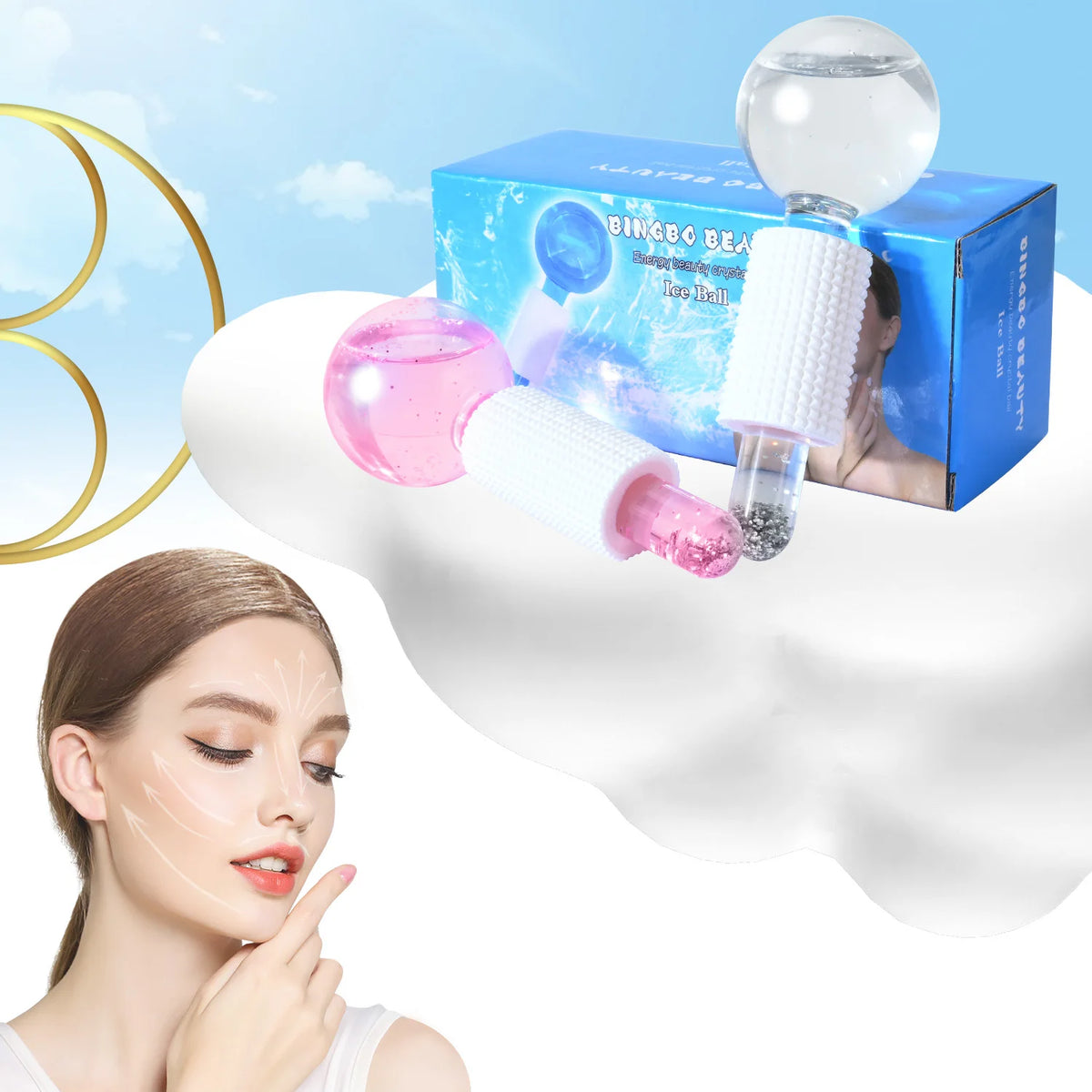 Ice Glass Massage Ball – Facial Cooling Beauty Tool | PLYS Facial Massage Tool Axl