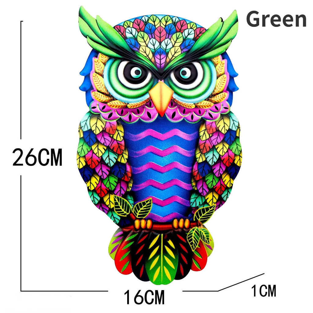 Colorful Metal Owl Wall Decor | Iron Art Hanging Sculpture Metal Wall Sculpture Axl