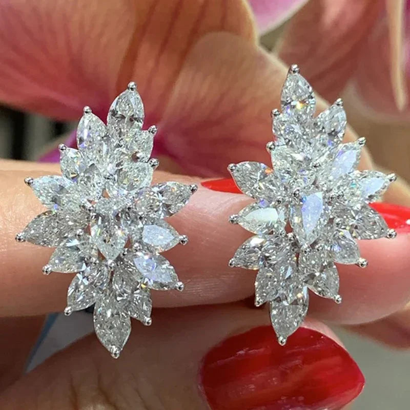 Huitan CZ Crystal Hoop Earrings – Bridal & Luxury Jewelry Crystal Hoop Earrings Axl