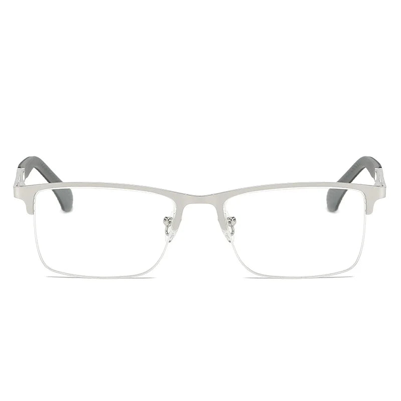 Men's Blue Light Blocking Reading Glasses | Half Frame Steel Reading Glasses Axl