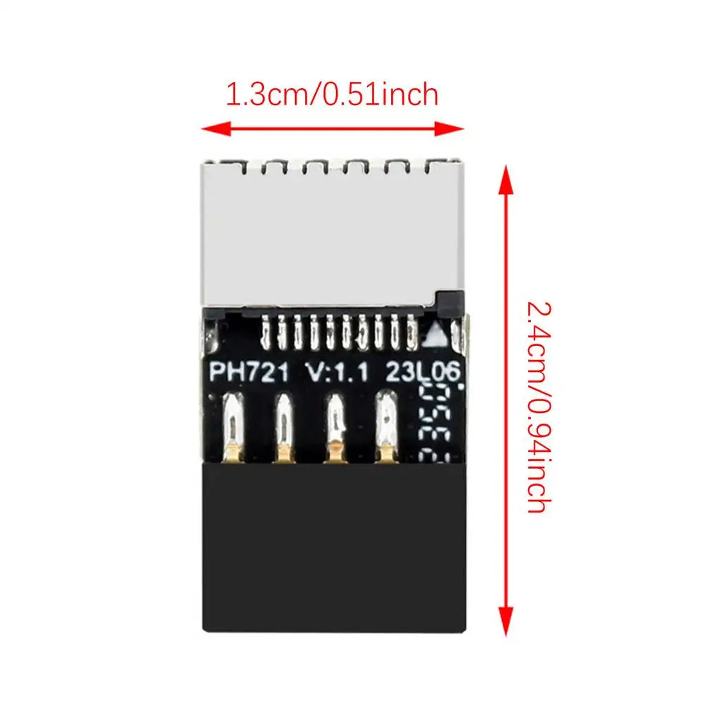 USB 2.0 Header to Type-E USB-C Motherboard Adapter Motherboard USB Adapter Axl As show