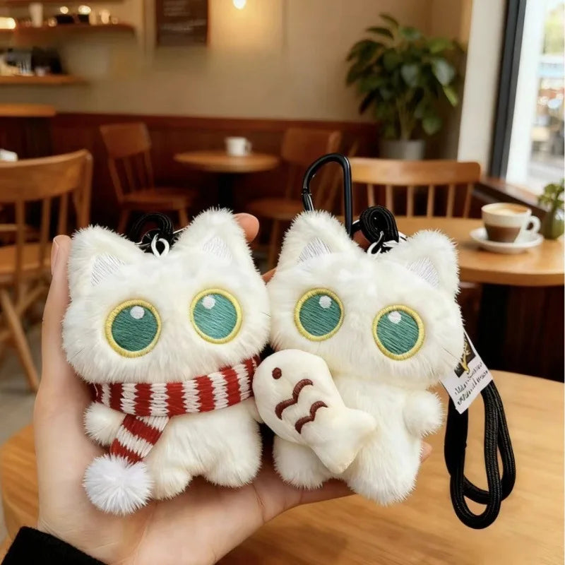 2-Pack Kawaii Plush Black Cat Keychain – Cute Bag Charm Gift Plush Keychain Charm Axl