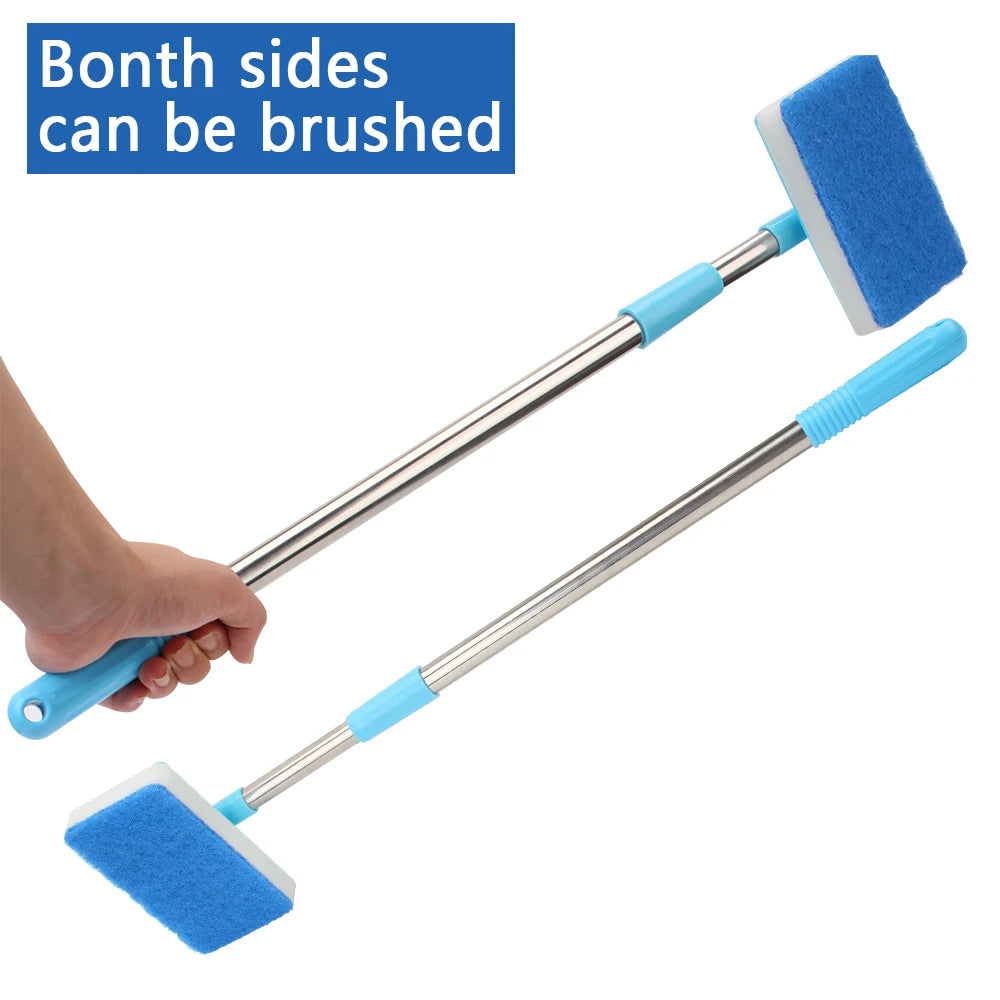Double-Sided Aquarium Cleaning Brush | 90cm Long Handle Scrubber Aquarium Cleaning Brush Axl