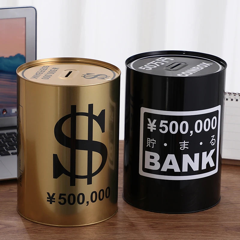 Luxury Gold Large Piggy Bank for Adults – 365-Day Coin Box Coin Money Bank Axl