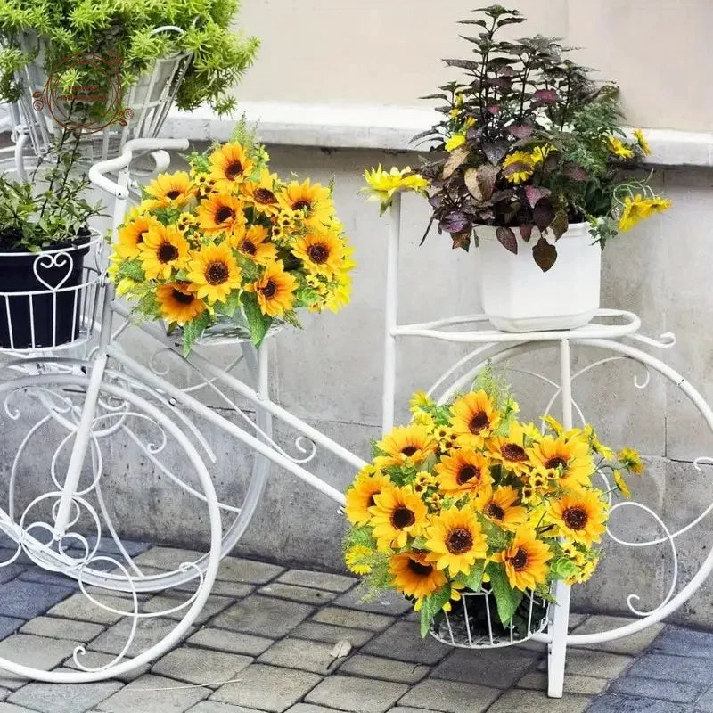 Artificial Sunflower Bouquet with Stem | Fake Flower Home Decor Artificial Flower Bouquet Axl