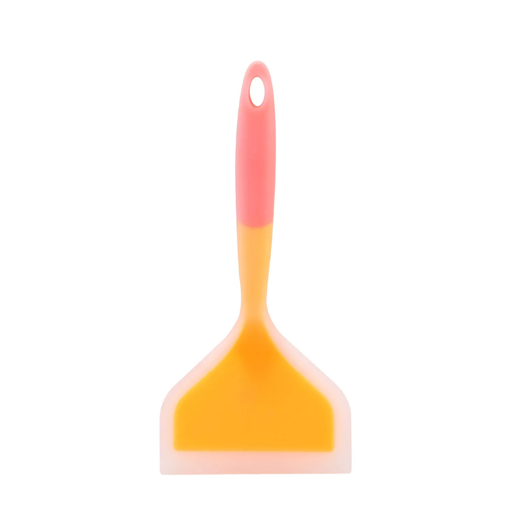 Wide Silicone Non-Stick Spatula – Kitchen Scraper Cooking Tool Silicone Spatula Axl Orange and yellow