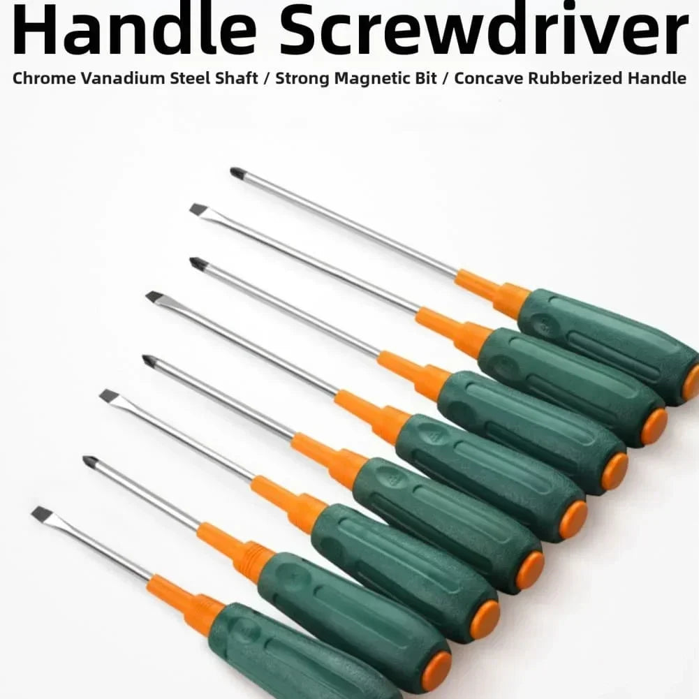 Magnetic Screwdriver Set – Non-Slip Handles, Flathead & Phillips Screwdriver Set Axl